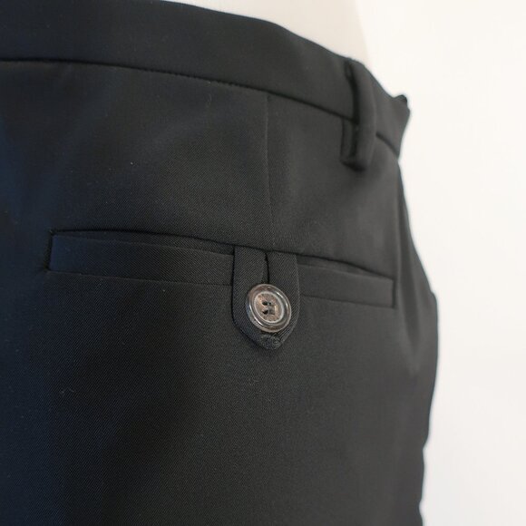 Womens Prada Black Flat Front Ankle Zip Dress Pants 42 US/6 * - Picture 11 of 13